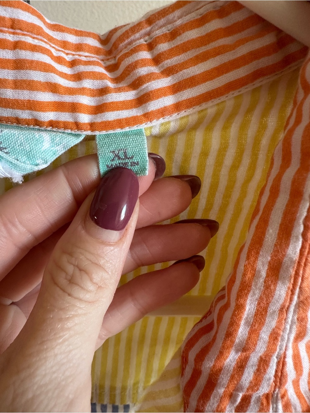 100% Cotton Multi-Stripe Lounge Wear Set: Button-Up Shirt and Shorts!!! - Picture 4 of 9